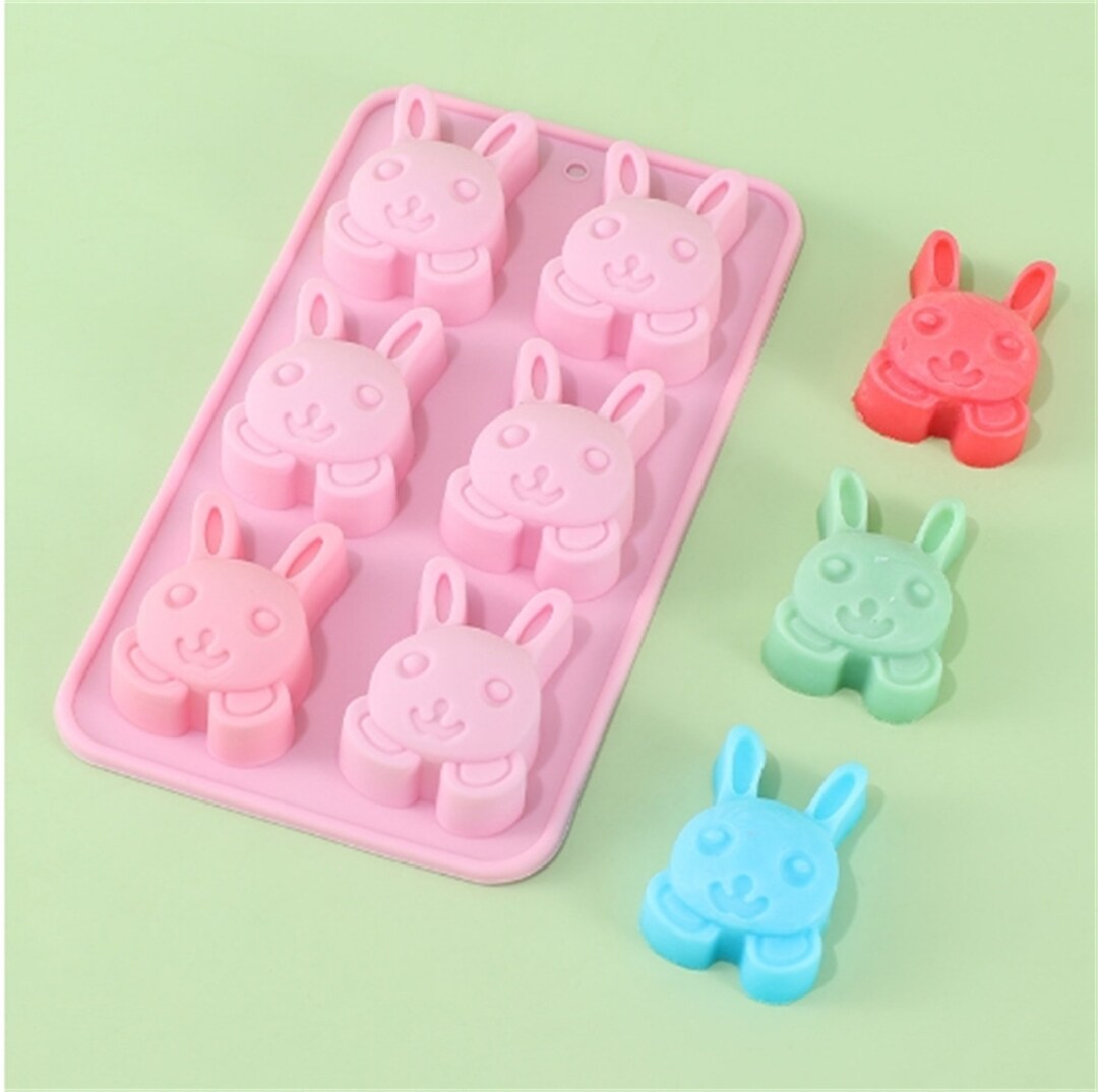 6-cavity Animal Rabbits, Silicone Mold Cake, Chocolate Mold, Ice Mold ...