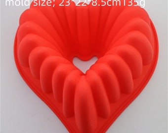 1 -cavity heart mousse mold, party mold, candy mold, bread mold kids crafts supplies, diy tools
