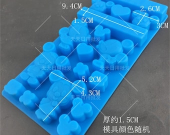 8-cavity mickey Cake Mold Flexible Silicone Choclate Mold Soap Mold Soap Candle Candy