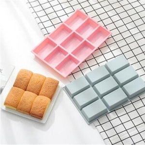 9-cavity bread mold Flexible Silicone Mold polymer clay mold Cake Mold Chocolate Mould Biscuit Mold Mousse mold candle candy moulds
