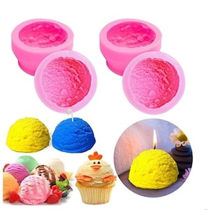 Ice Cream Candle mold ,Handmade chocolate Silicone mould ,soap mould Crafts supplies