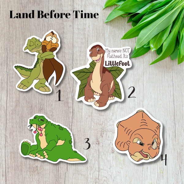 LAND BEFORE TIME Water Resistant Vinyl Sticker Classic Throwback Movie Cartoon