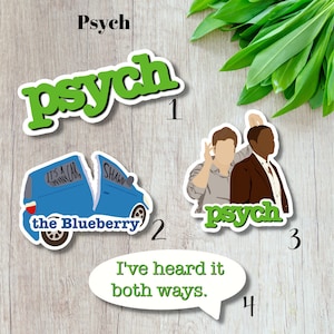 PSYCH Water Resistant Vinyl Sticker Shawn Gus Silly TV Show Pineapple