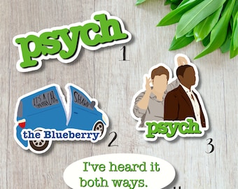 PSYCH Water Resistant Vinyl Sticker Shawn Gus Silly TV Show Pineapple
