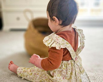 Upcycled Baby - Children's Dungarees Eco-friendly Sustainably Made to Order Size Newborn - 7 Years