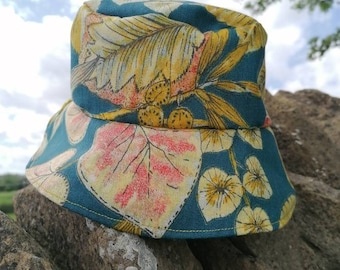 Childrens Hats Eco-friendly Bucket Hats Baby/Toddler/Children Upcycled Scrap Summer Hats