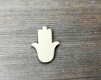 Hamsa Hand, Yoga, shape Laser Cut wood Shapes, Unfinished Craft Supply DIY, not painted, 0000060