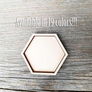 Liten hexagonal polygonram miniatyr mini minimalistiska laserskurna former ämnen för DIY-projekt omålad oavslutad Craft Supply DIY 00215