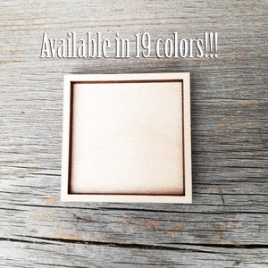 Pequeño marco cuadrado miniatura mini minimalista formas de corte láser espacios en blanco para proyectos de bricolaje sin pintar inacabado Craft Supply DIY no pintado 0216