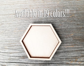 Small hexagon polygon frame miniature mini minimalist laser cut shapes blanks for DIY projects unpainted unfinished Craft Supply DIY 00215