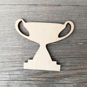 Cup wooden laser cut shapes blanks DIY projects Champion&#39;s award prize wall decor unpainted Playroom unfinished wall decoration 000247