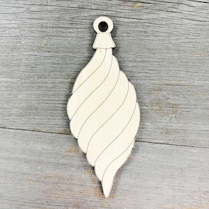 Christmas ornament wooden shape for Christmas tree, Laser Cut Unfinished Wooden Shapes Craft Supply DIY, 0000040