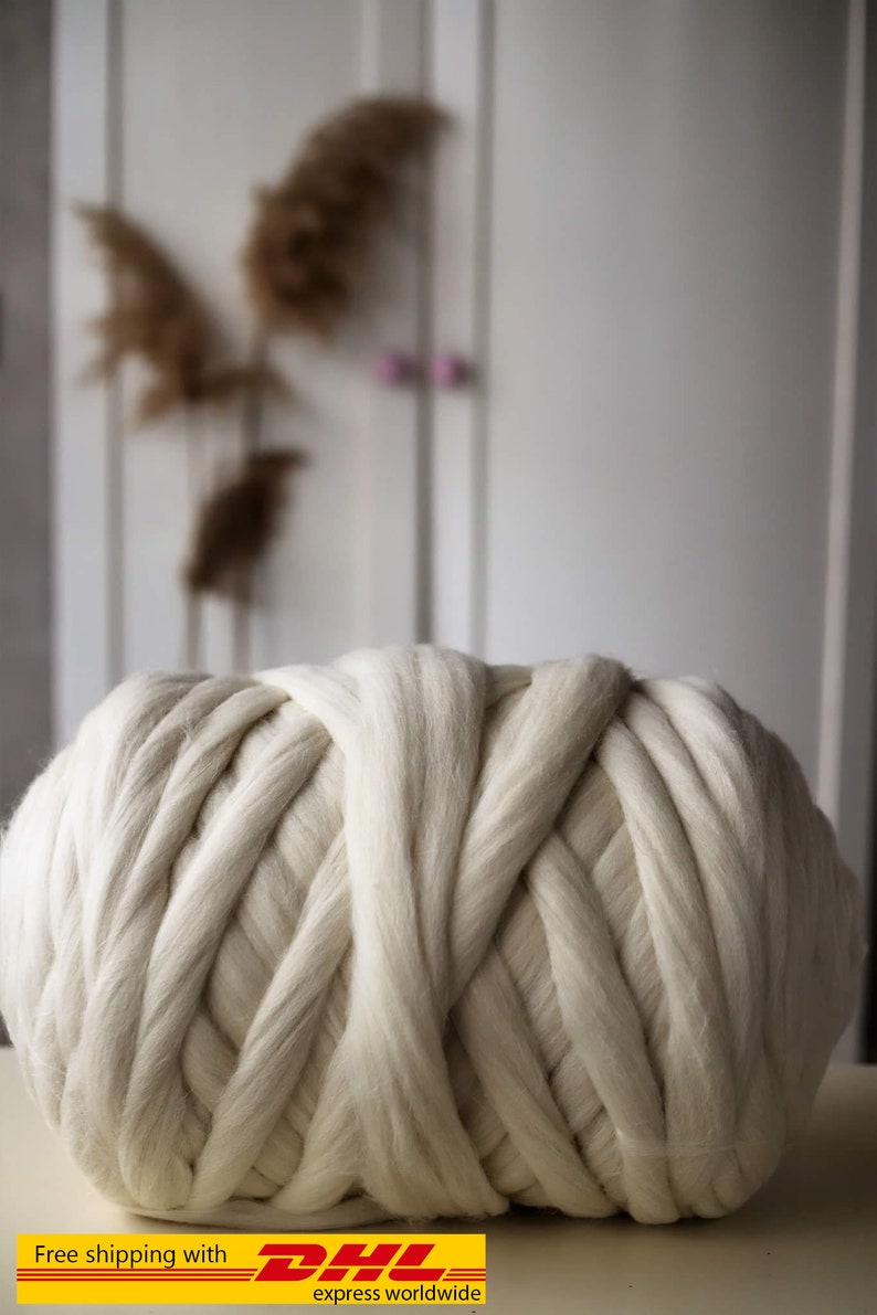 Giant Chunky Yarn Arm Knitting Merino Yarn Wool Giant Yarn Etsy
