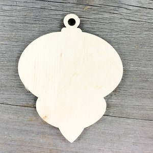 Wooden Christmas lase cut ornament for Christmas tree, Laser Cut Unfinished Wooden Shapes Craft Supply DIY, not painted, 0000044
