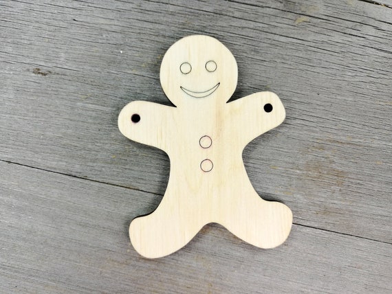 3D Ornament Gingerbread 2 Pieces Laser Cut Out Unfinished ORN115 3D Ornament Gingerbread 2 Pieces Laser Cut Out Unfinished ORN115