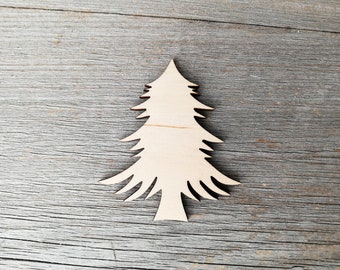 Christmas tree, Pine tree wooden shape, Evergreen tree cut out, wooden laser cut shape, wooden cutouts, unfinished, plywood shapes 0000026-4