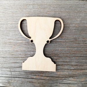 Wooden laser cut shapes Champion&#39;s Cup blanks DIY projects award prize wall decor unpainted Playroom unfinished wall decoration 000248