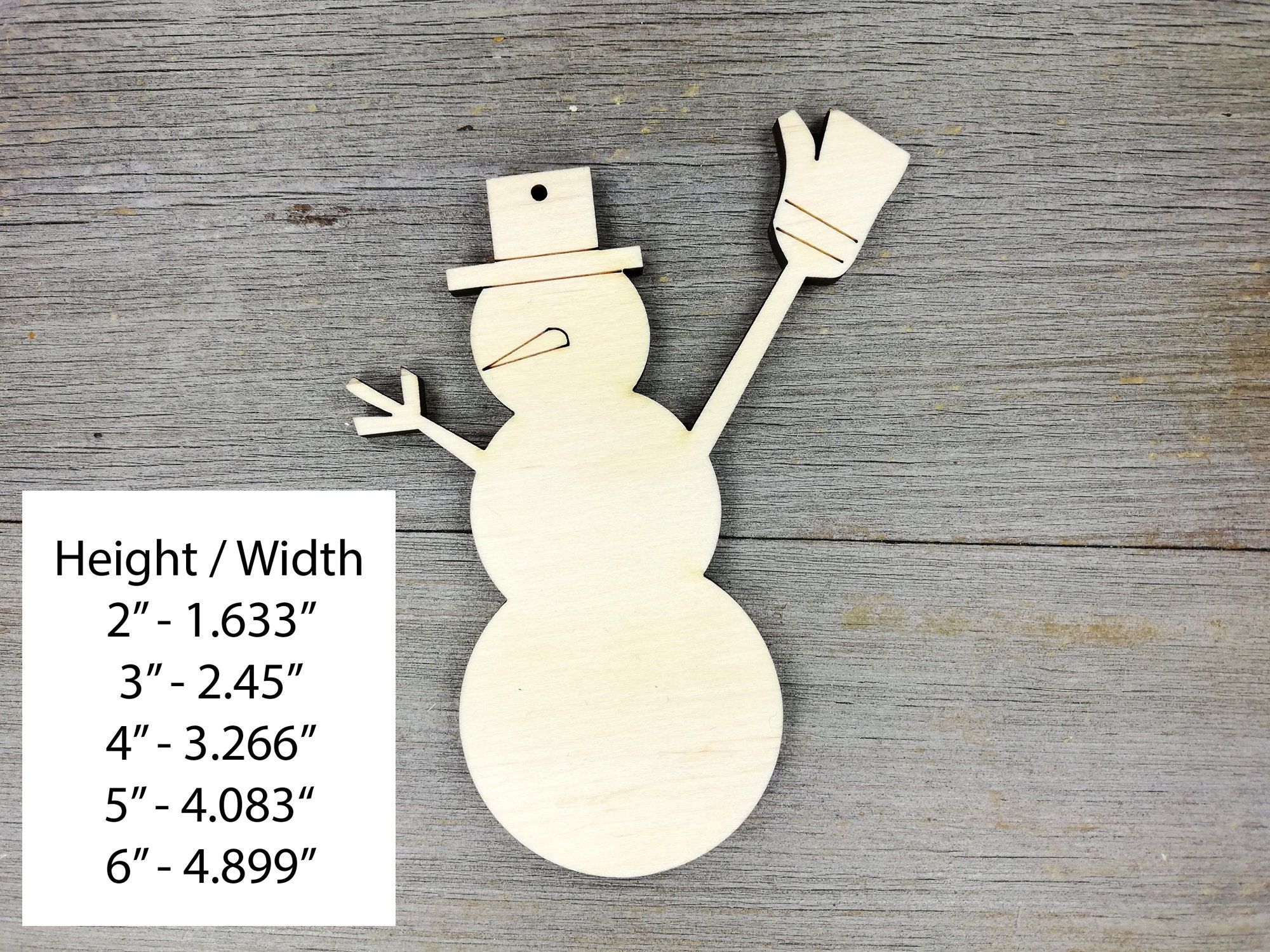 Buy Snowman with Broom Wooden Cutout, Unfinished Shape, Paint by Line