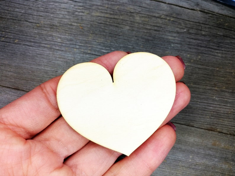 Heart - Wooden Laser Cut Shapes Laser Cut Wood Cutouts Shape Unfinished ...