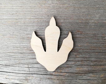 Wooden dinosaur footprint shape laser cut shapes blanks for DIY projects unpainted Bedroom Playroom wall decoration dino Craft Supply 000227