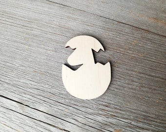 Baby Dinosaur in egg wooden shape dino unpainted Playroom wall decoration unfinished laser cut blanks for DIY projects Craft Supply 000258