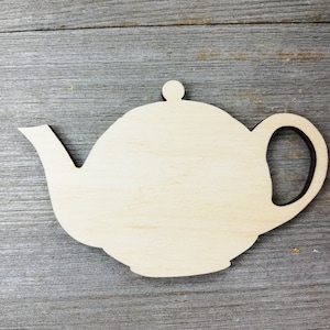 Kettle shape Laser Cut wood Shapes, Unfinished Craft Supply DIY, not painted, 0000002