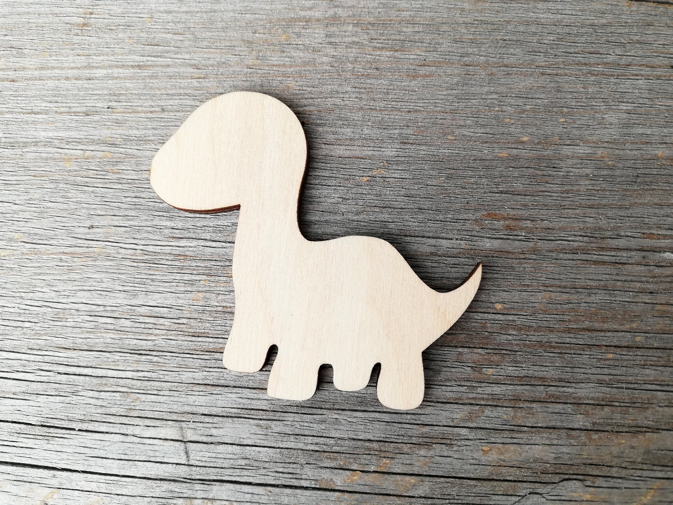 Baby Dino Wooden shape Dinosaur unpainted Playroom wall decoration Bedroom unfinished laser cut blanks for DIY projects Craft Supply 000256