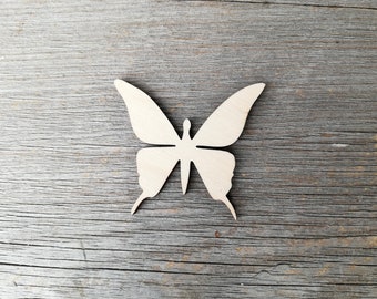 Butterfly wooden laser cut shapes blanks for DIY projects, unpainted, wooden shape, Wall decor, Craft Supply DIY, not painted, 0000193