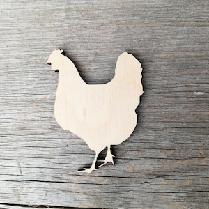Chicken Wooden laser cut shapes blanks for DIY projects unpainted farm animals wooden shape Wall decor Craft Supply DIY not painted 000223