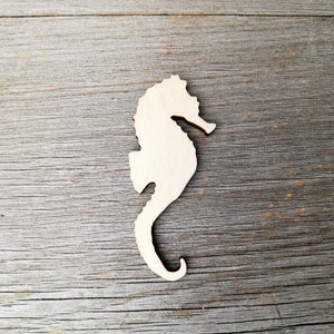 Wooden Seahorse, Sea horse- wood cutout shapes DIY, Unfinished Craft Supply DIY not painted, wooden laser cut shapes, 0000159-19