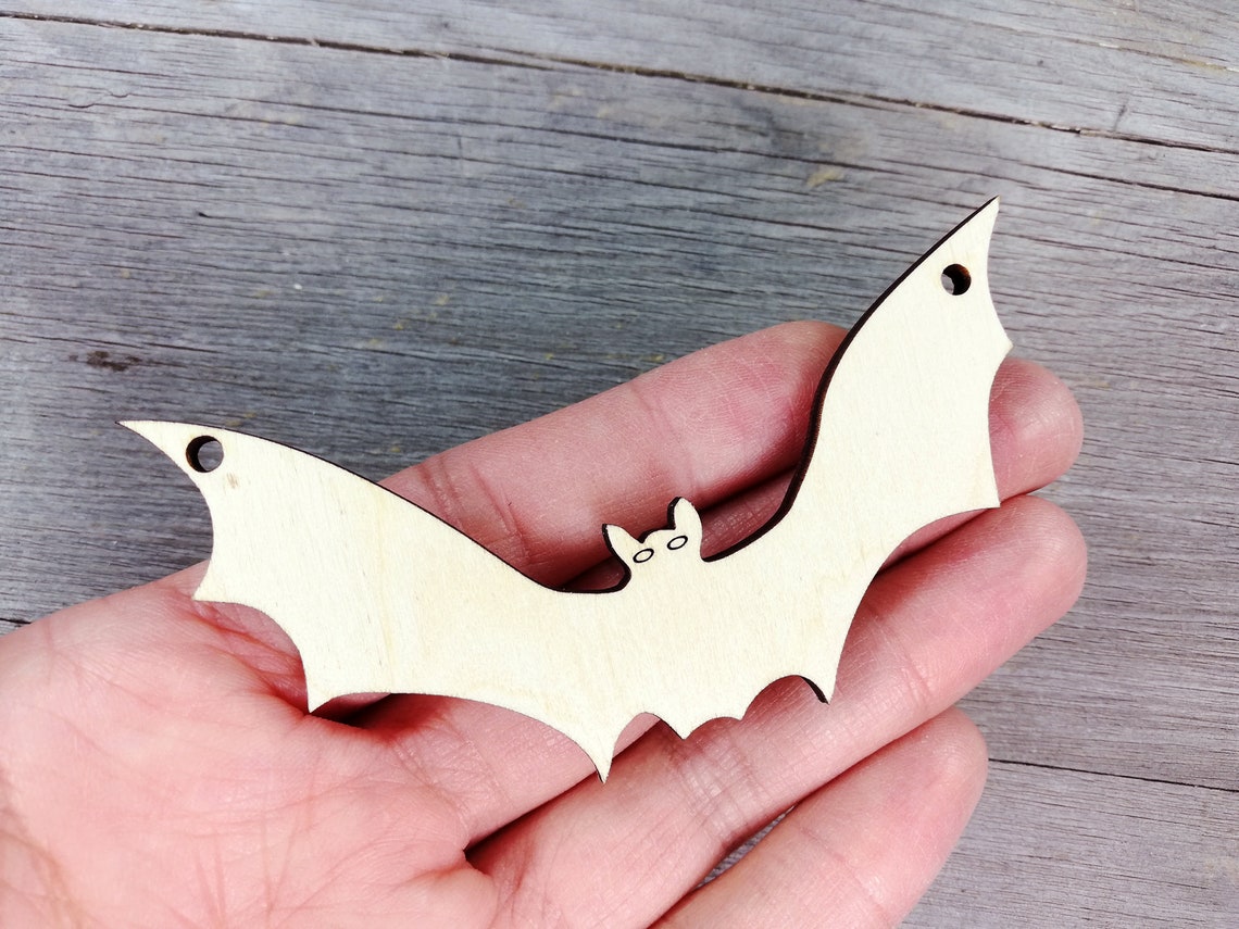 Bat Laser Cut Shape, Laser Cut Out Shape, Wooden Cutouts, Unfinished ...