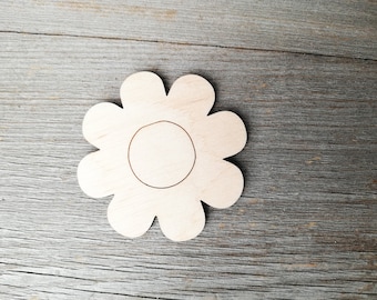 Daisy wooden flower wall decoration Craft Supply DIY not painted Unfinished wood cutout wooden laser cut shapes 0000288