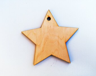 10x Stella non dipinta In legno Craft Shape, ornamento natalizio, abbellimenti, craft supply, bunting, Wood Shape, crafting, ghirlanda, tag