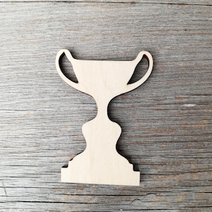 Wooden Cup laser cut shapes blanks DIY projects Champion&#39;s award prize wall decor unpainted Playroom unfinished wall decoration 000245