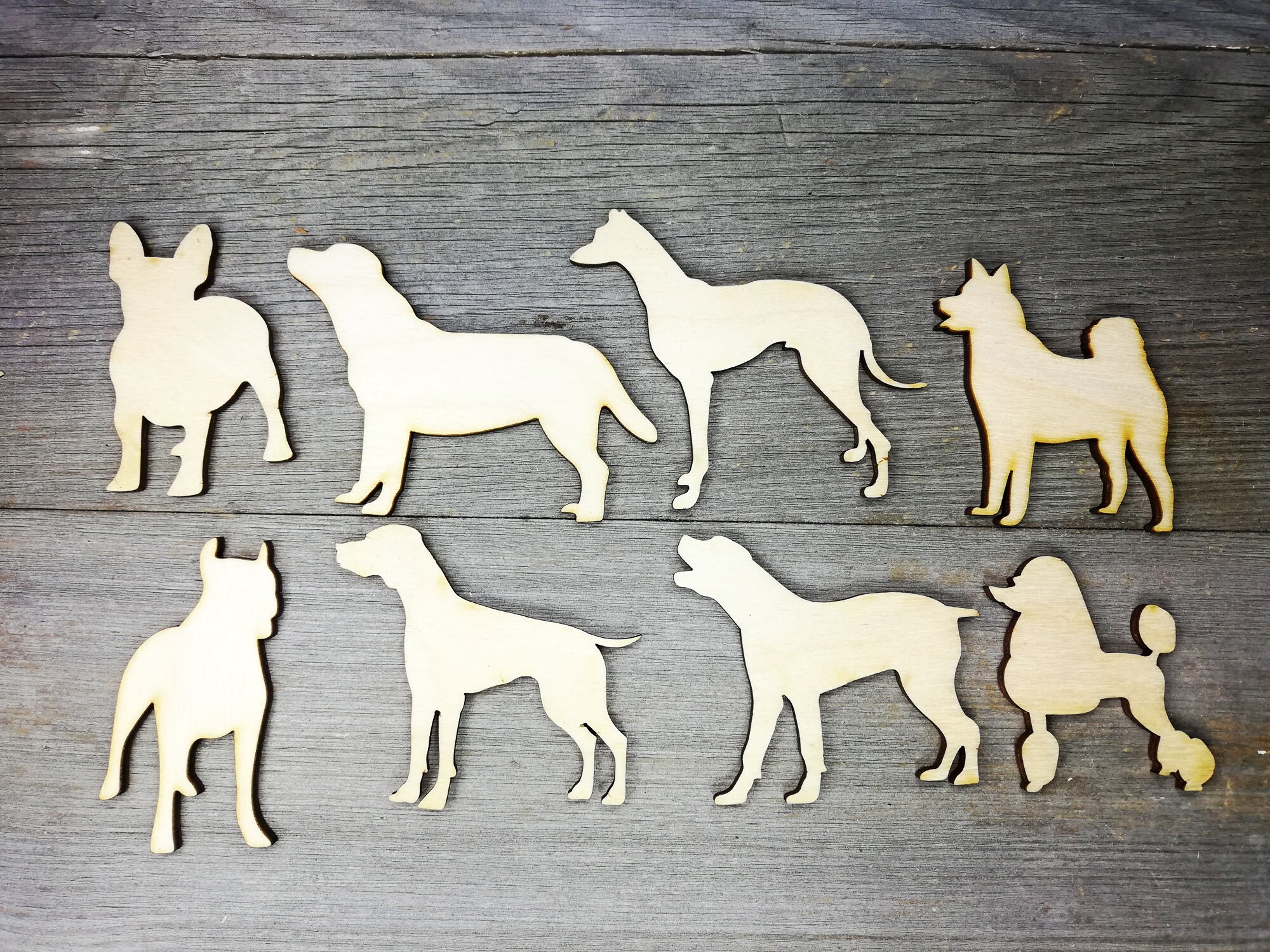 Dog - Laser Cut Out Unfinished Wood Craft Shape DOG75 Dog - Laser Cut Out Unfinished Wood Craft Shape DOG75