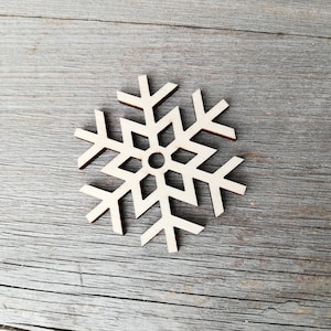 Wooden cut out Snowflake unfinished shape, Christmas Wall decor not painted, DIY Craft Supply, decor, decoration, wooden cutout 0000026-35