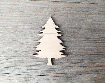Tree wooden shape, Christmas, Pine tree, Evergreen tree cut out, wooden laser cut shape, wooden cutout, unfinished, plywood shapes 0000026-5