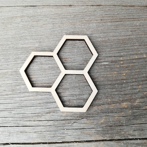 A nido d'ape, esagono, poliedro, poligono - forme ritagliate in legno fai da te, forniture artigianali incompiute fai da te non verniciate, forme tagliate al laser in legno, 0000162