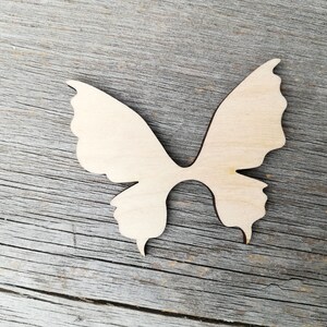 Skrzydła motyla, wycinane laserowo kształty z drewna, niedokończone materiały do majsterkowania, nie malowane, 0000080