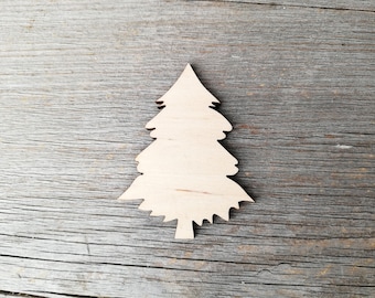 Pine tree wooden cut out shape, DIY Craft Supply not painted, Christmas decor, Evergreen tree wooden cutout unfinished shape 0000026-9