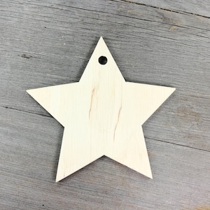 Star Unfinished wooden shapes, Laser cut Wooden Shapes Craft Supply DIY, not painted, 0000055