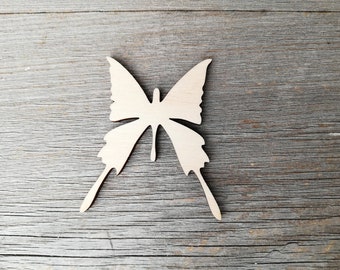 Butterfly unfinished Wooden shapes ornament, Wall decor, Laser Cut Wooden Shapes, Craft Supply DIY, not painted, 0000183