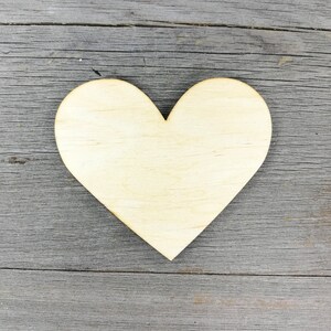 Heart Wooden Shape Cutouts, Laser Cut Unfinished Wooden Shapes, Wooden ...