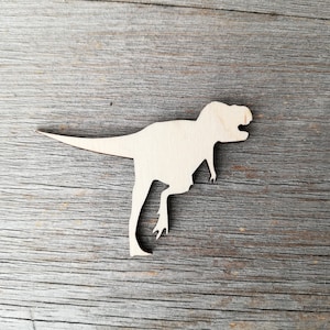 Tyrannosaurus T-rex Dinosaur unpainted Playroom Wooden shape wall decoration unfinished laser cut blanks for DIY projects Craft 000259