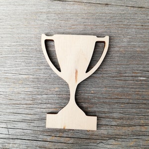 Champion&#39;s Cup wooden laser cut shapes blanks DIY projects award prize wall decor unpainted Playroom unfinished wall decoration 000244
