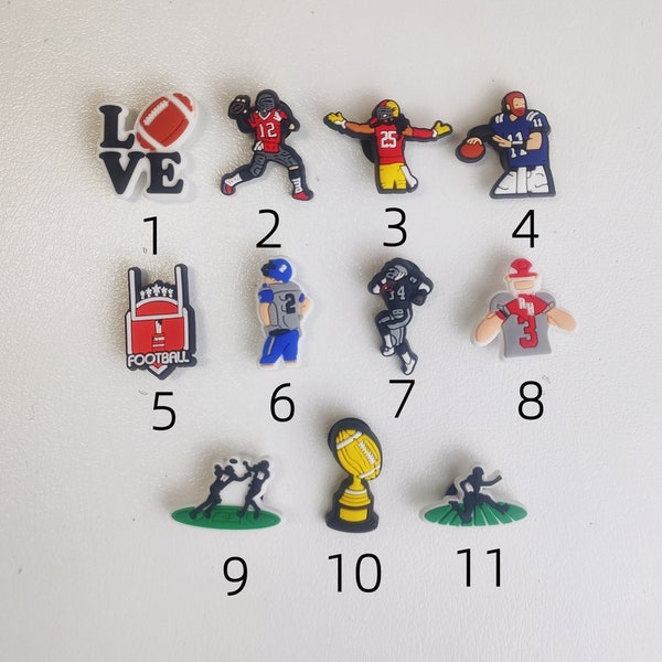 Rugby Jibbitz Croc Etsy