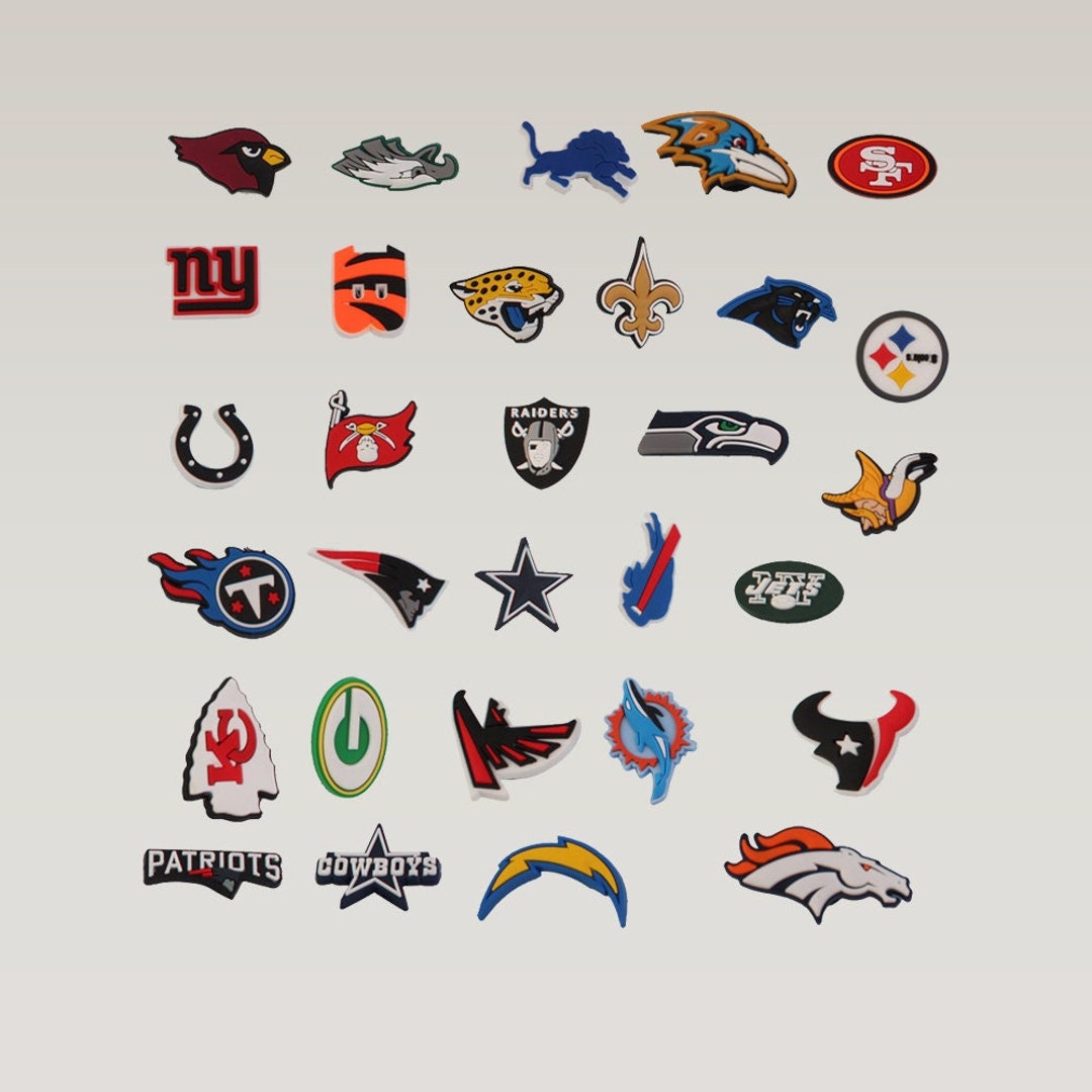 Rugby Croc Charms NFL Team Logo Shoes Croc Charms Sports Etsy