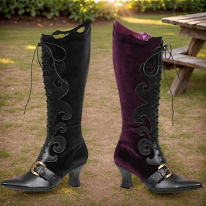 Medieval Cosplay Footwear,Men&#39;s Medieval Renaissance Boots,LARP Renaissance Leather Boots - Ren Faire Medieval Boots Cosplay