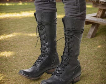 Men&#39;s Medieval Renaissance Boots,LARP Renaissance Leather Boots - Ren Faire Medieval Boots Cosplay,Halloween Viking Boots