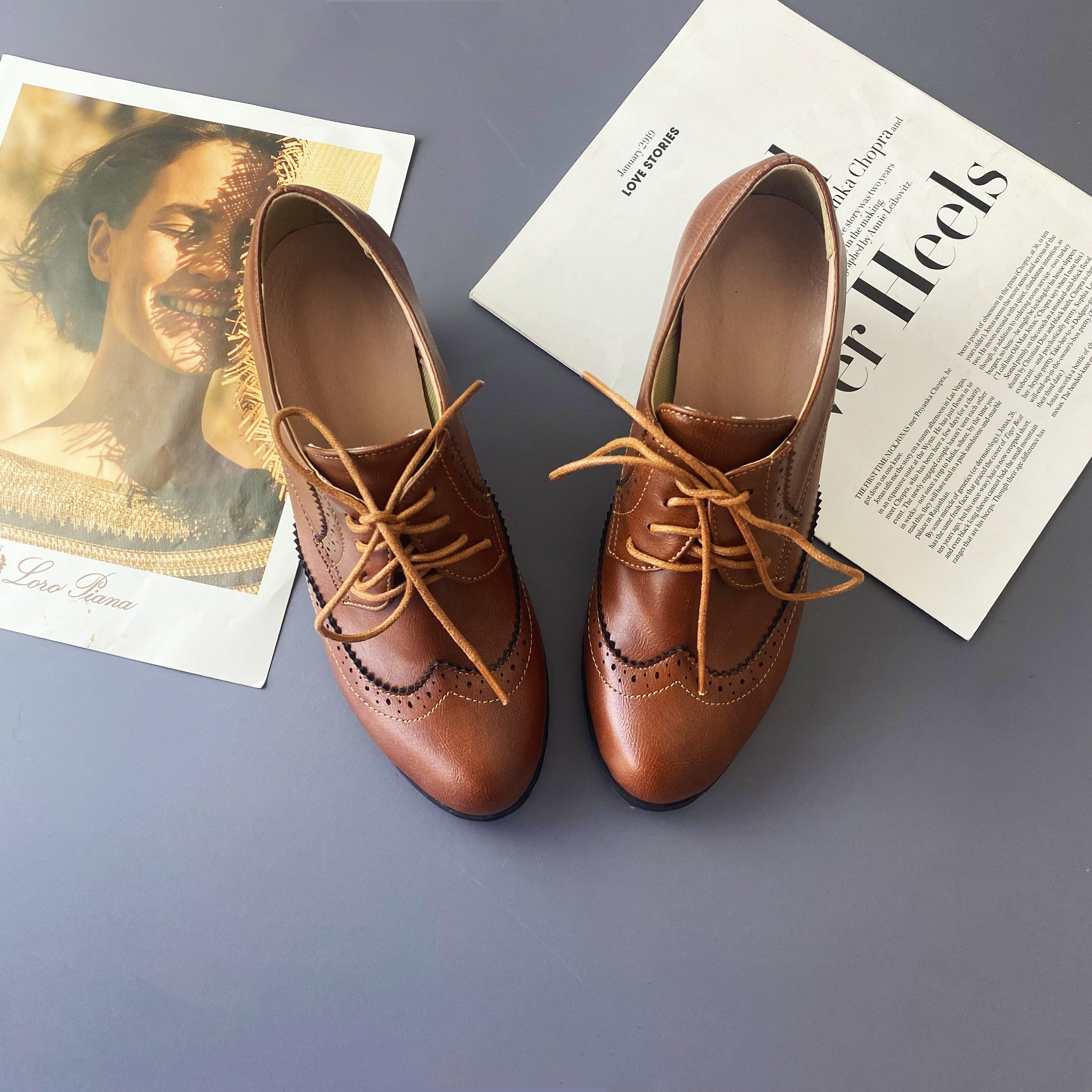 Womens 2025 chunky oxfords